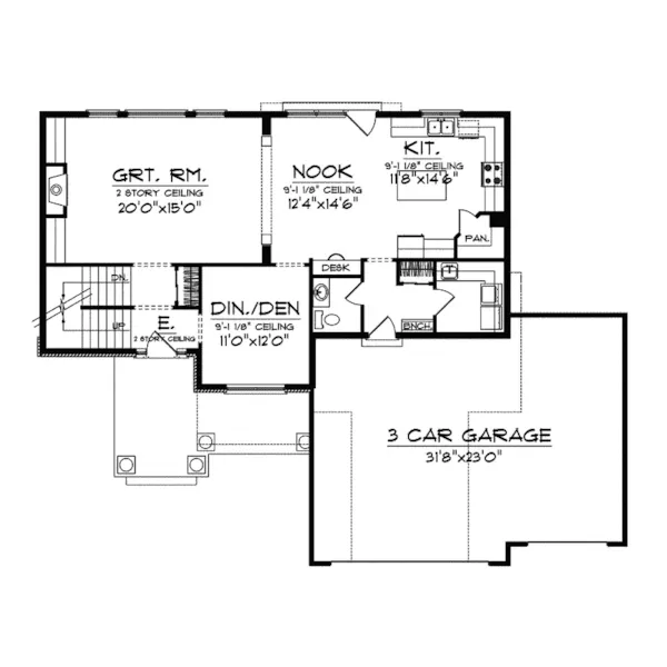 European House Plan First Floor - Artesia Spring Traditional Home 051D-0525 - Search House Plans and More