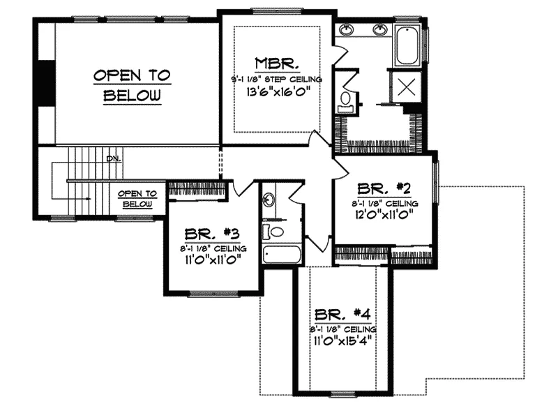 Southern House Plan Second Floor - Artesia Spring Traditional Home 051D-0525 - Search House Plans and More