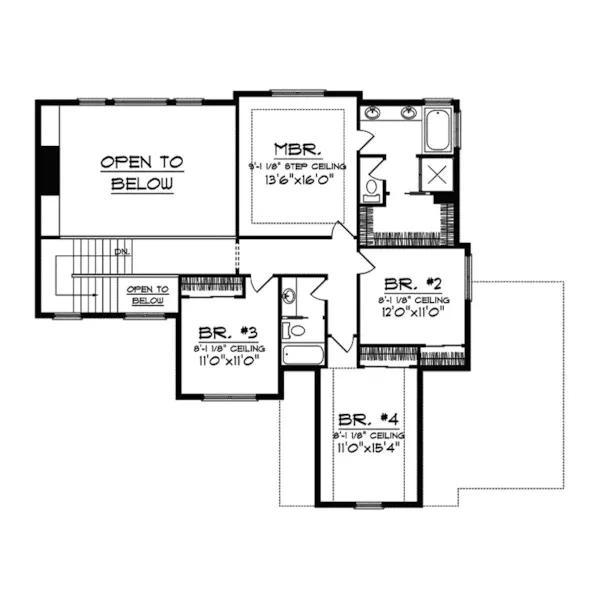 European House Plan Second Floor - Artesia Spring Traditional Home 051D-0525 - Search House Plans and More