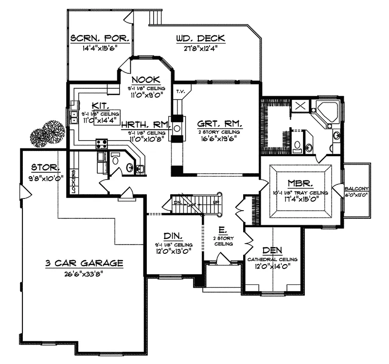European House Plan First Floor - Pawnee Traditional Home 051D-0527 - Shop House Plans and More