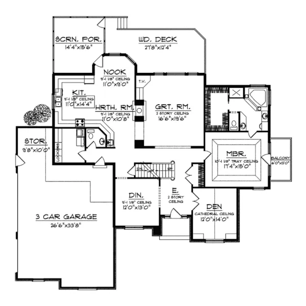 Country House Plan First Floor - Pawnee Traditional Home 051D-0527 - Shop House Plans and More