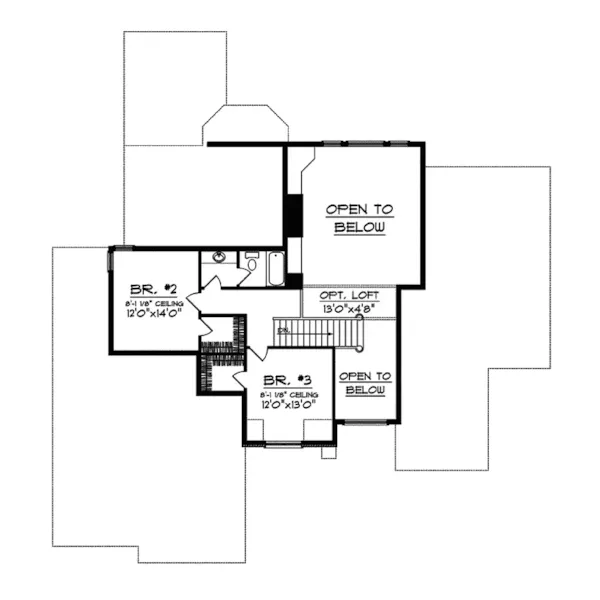 Country House Plan Second Floor - Pawnee Traditional Home 051D-0527 - Shop House Plans and More