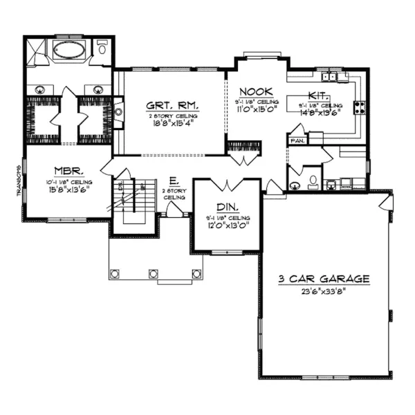 Southern House Plan First Floor - Dewey Place Traditional Home 051D-0528 - Search House Plans and More