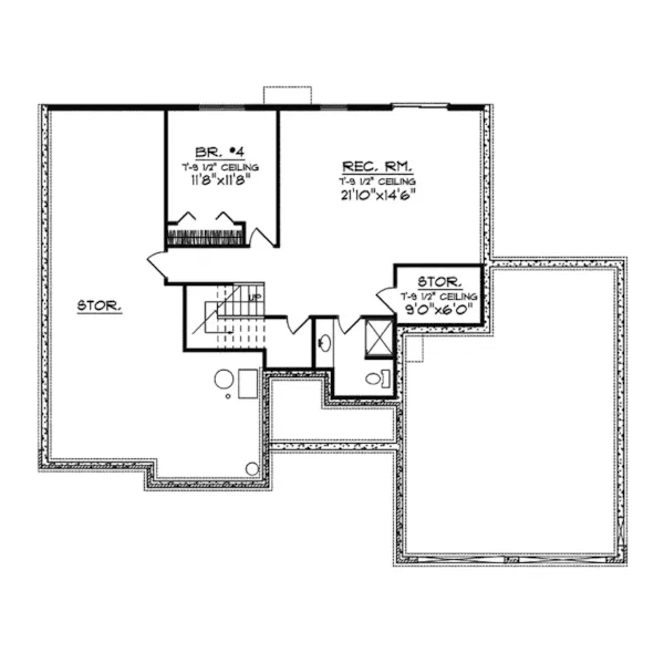 European House Plan Lower Level Floor - Banbury Manor Luxury Home 051D-0533 - Search House Plans and More