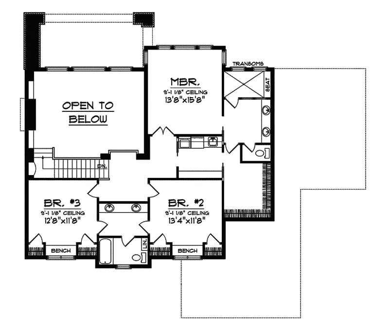 European House Plan Second Floor - Pheasant Ridge European Home 051D-0535 - Shop House Plans and More