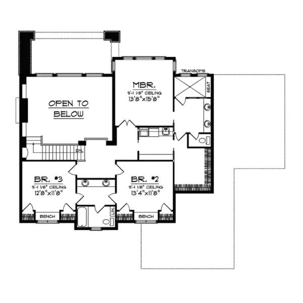 European House Plan Second Floor - Pheasant Ridge European Home 051D-0535 - Shop House Plans and More