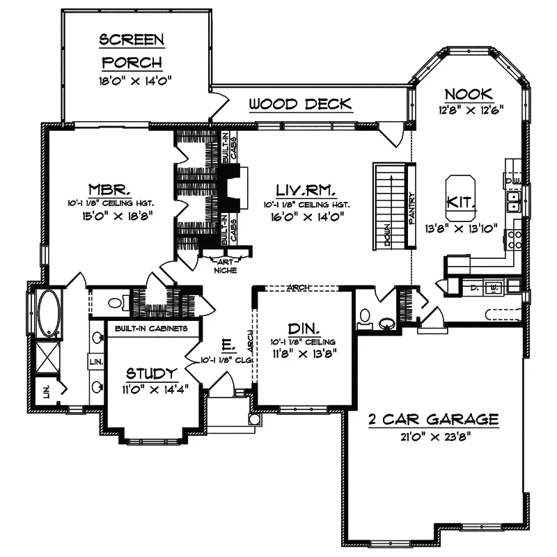 Luxury House Plan First Floor - Berryman Luxury Home 051D-0540 - Search House Plans and More