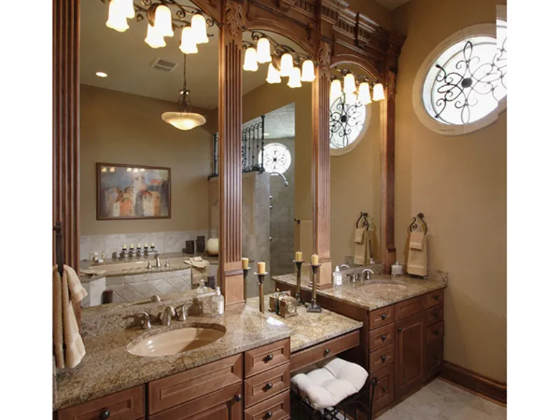 Prairie House Plan Master Bathroom Photo 01 - Hamburg Hill Luxury Home 051D-0544 - Search House Plans and More