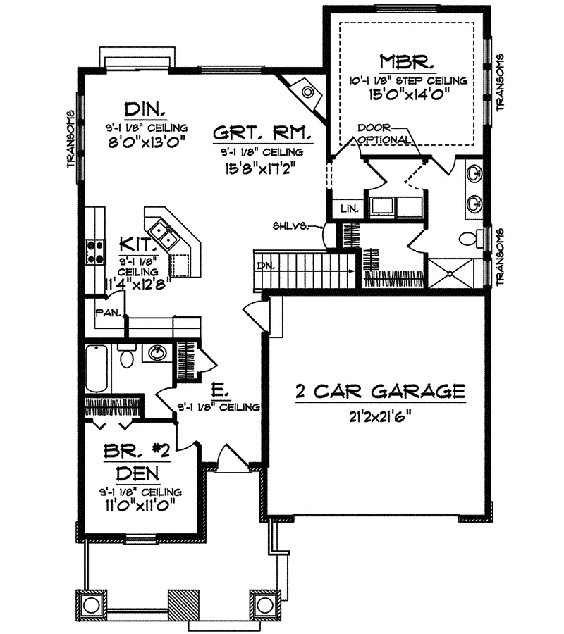 Craftsman House Plan First Floor - Cynthia Creek Craftsman Home 051D-0547 - Search House Plans and More