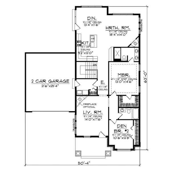 Southern House Plan First Floor - Rathburn Hills Country Home 051D-0555 - Shop House Plans and More