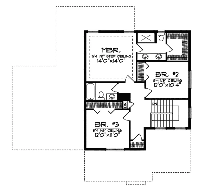 Shingle House Plan Second Floor - Belgrove Arts And Crafts Home 051D-0557 - Search House Plans and More