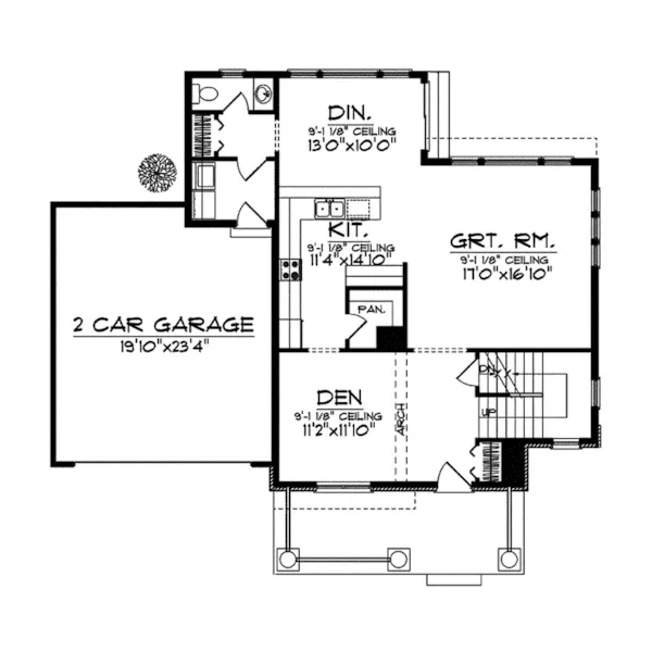 Farmhouse Plan First Floor - Rechenburg Country Home 051D-0566 - Shop House Plans and More