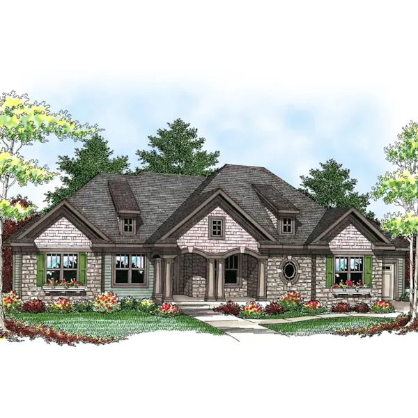 This Symmetrically Pleasing Ranch Design Maintains Craftsman Style