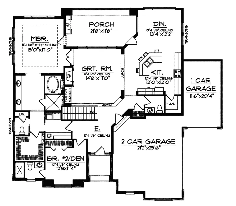 Florida House Plan First Floor - Selden Arts And Crafts Home 051D-0572 - Shop House Plans and More