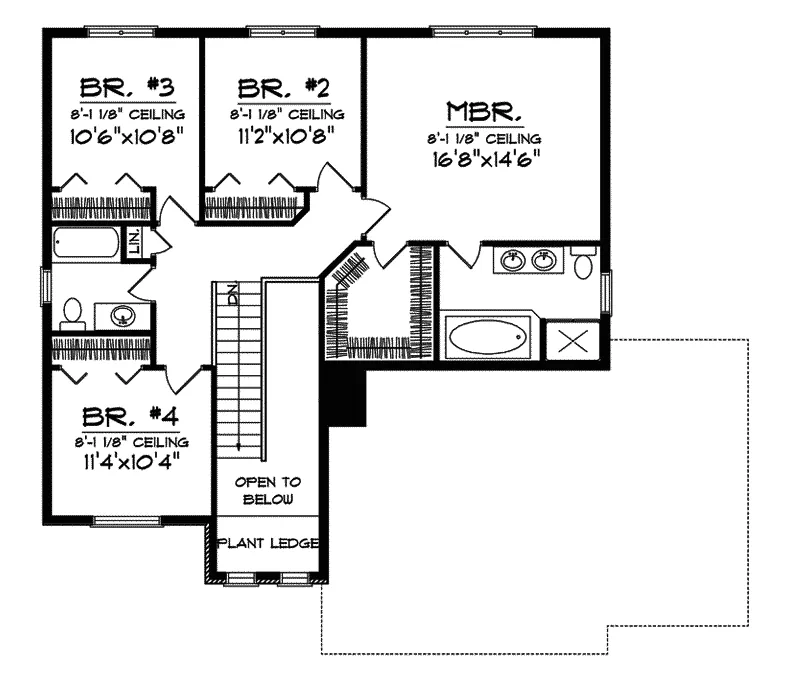 Sunbelt House Plan Second Floor - Sandollar Italian Style Home 051D-0581 - Shop House Plans and More