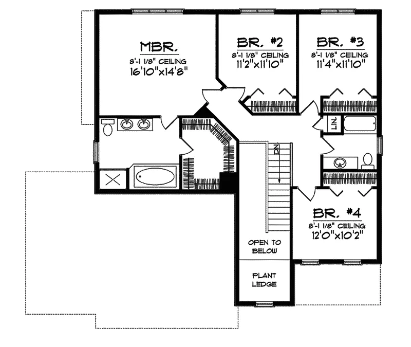 Florida House Plan Second Floor - Coldenham Spanish Home 051D-0583 - Search House Plans and More
