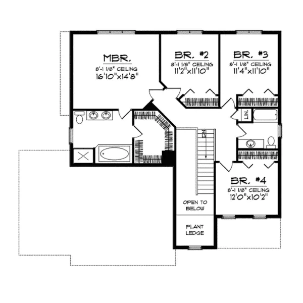 Adobe House Plans & Southwestern Home Design Second Floor - Coldenham Spanish Home 051D-0583 - Search House Plans and More