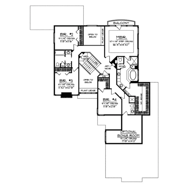 European House Plan Second Floor - Caesar European Home 051D-0585 - Search House Plans and More