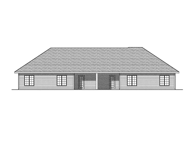 Southern House Plan Rear Elevation - Hadley Place Classic Duplex 051D-0586 - Search House Plans and More