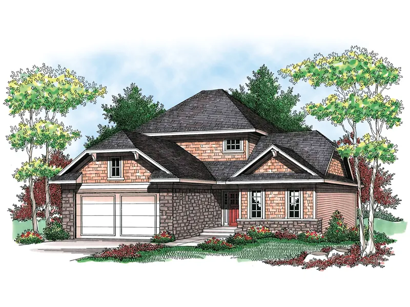 Simple Two-Story Home With Hip Style Roof