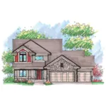 Traditional House Plan Front of Home - Rockcrest Traditional Home 051D-0601 - Shop House Plans and More