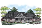 Ranch House Plan Front of Home - Cyril Country Home 051D-0602 - Search House Plans and More