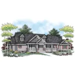 Ranch House Plan Front of Home - Cyril Country Home 051D-0602 - Search House Plans and More