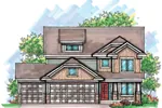 Traditional House Plan Front of Home - Shamara Traditional Home 051D-0603 - Shop House Plans and More