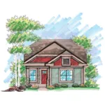 Traditional House Plan Front of Home - Sentinel Ranch Home 051D-0606 - Shop House Plans and More