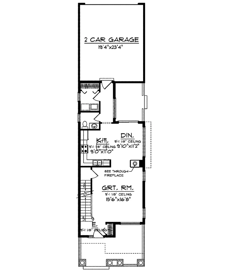 Craftsman House Plan First Floor - Maiden Creek Craftsman Home 051D-0608 - Shop House Plans and More