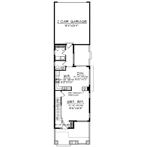 Craftsman House Plan First Floor - Maiden Creek Craftsman Home 051D-0608 - Shop House Plans and More