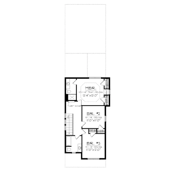 Craftsman House Plan Second Floor - Maiden Creek Craftsman Home 051D-0608 - Shop House Plans and More