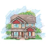 Traditional House Plan Front of Home - Kinderhook Trail Narrow Lot Home 051D-0611 - Search House Plans and More