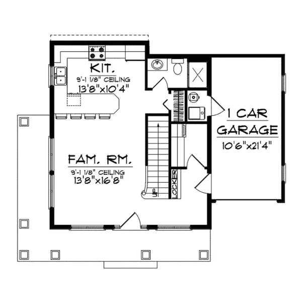 Traditional House Plan First Floor - Esterling Traditional Home 051D-0612 - Search House Plans and More