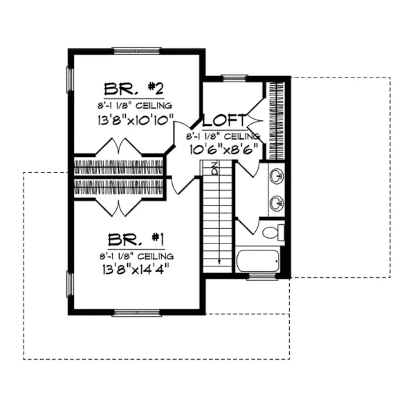 Traditional House Plan Second Floor - Esterling Traditional Home 051D-0612 - Search House Plans and More