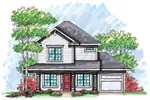 Country House Plan Front of Home - Esterling Traditional Home 051D-0612 - Search House Plans and More