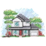 Traditional House Plan Front of Home - Esterling Traditional Home 051D-0612 - Search House Plans and More