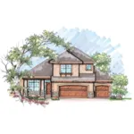 Contemporary House Plan Front of Home - Stanwood Contemporary Home 051D-0615 - Shop House Plans and More