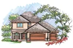 Traditional House Plan Front of Home - Gazel Traditional Home 051D-0618 - Search House Plans and More
