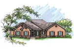 Ranch House Plan Front of Home - Boland Place Ranch Home 051D-0621 - Search House Plans and More