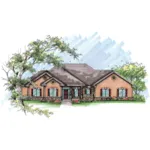 Ranch House Plan Front of Home - Boland Place Ranch Home 051D-0621 - Search House Plans and More