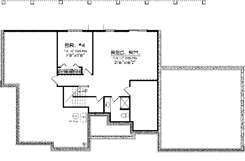 Ranch House Plan Lower Level Floor - Dorian Spring Ranch Home 051D-0622 - Search House Plans and More