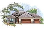 Ranch House Plan Front of Home - Dorran Rustic Ranch Home 051D-0630 - Search House Plans and More