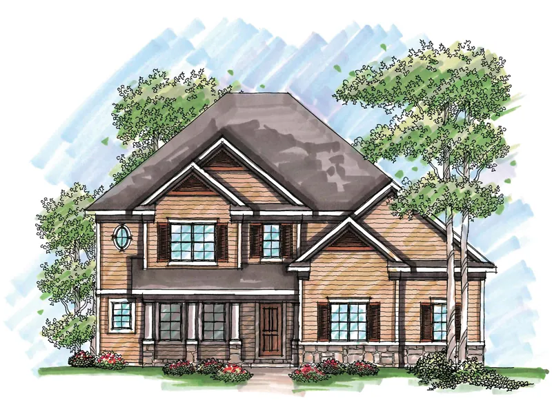 Traditional House Plan Front of Home - Griffith Traditional Home 051D-0632 - Search House Plans and More