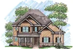 Traditional House Plan Front of Home - Griffith Traditional Home 051D-0632 - Search House Plans and More