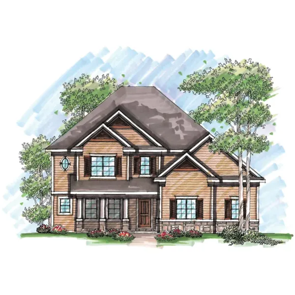 Traditional House Plan Front of Home - Griffith Traditional Home 051D-0632 - Search House Plans and More