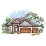 Traditional House Plan Front of Home - Amara Traditional Ranch Home 051D-0634 - Search House Plans and More