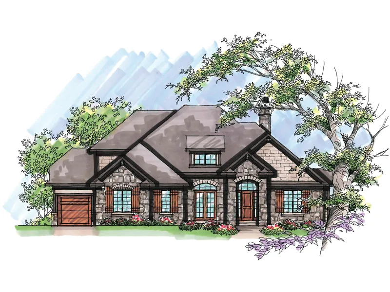 Arts & Crafts House Plan Front of Home - Kinderhook Craftsman Home 051D-0635 - Search House Plans and More