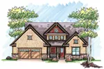 Craftsman House Plan Front of Home - Pinecone Trail Craftsman Home 051D-0637 - Shop House Plans and More