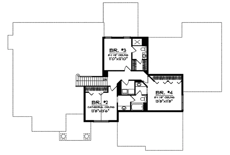 Traditional House Plan Second Floor - Mannington Bay Ranch Home 051D-0638 - Shop House Plans and More